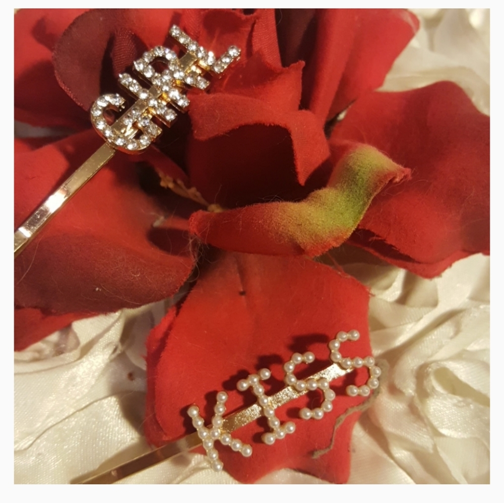 Rhinestone & Pearl Hair Clips - Statement Barrettes.